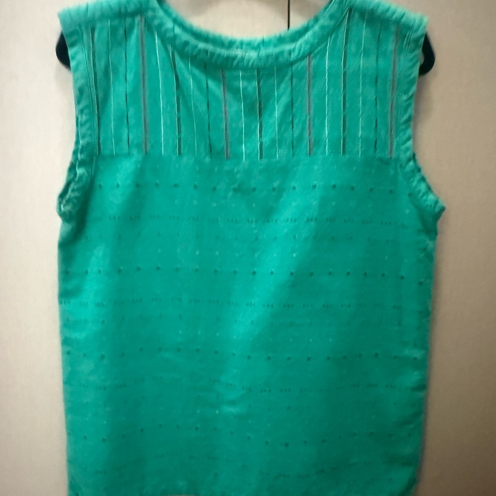 Sleeveless Green Top